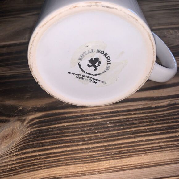 ROYAL NORFOLK "HOME IS WHERE MOM IS" PURPLE/WHITE DOUBLE SIDED COFFEE MUG 12 OZ - Picture 5 of 5